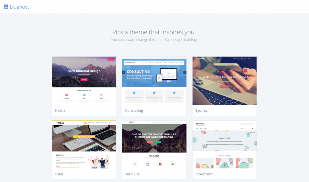 pick a WordPress theme